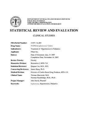 Statistical Review and Evaluation - Food and Drug …