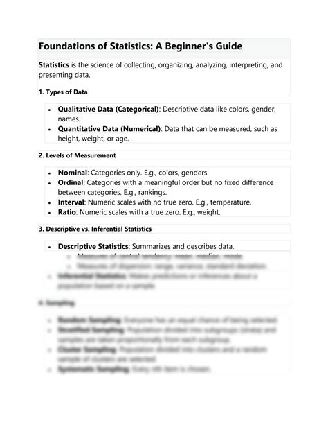 Statistics For Beginners
