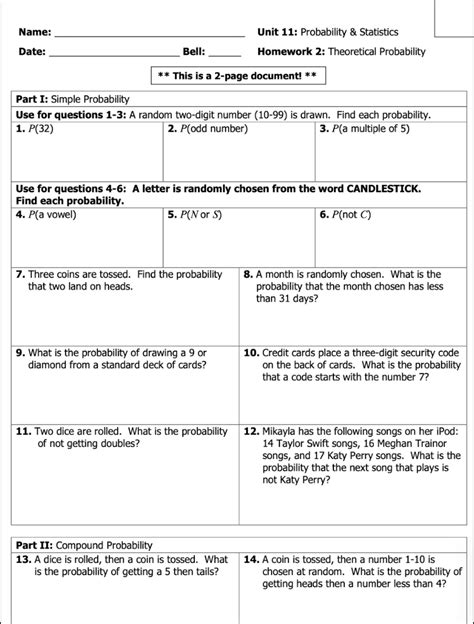 Statistics homework answers. Actively solving practice problems is essential for learning probability. Strategic practice problems are organized by concept, to test and reinforce understanding of that concept. Homework problems usually do not say which concepts are involved, and often require combining several concepts. Each of the Strategic Practice documents here ... 