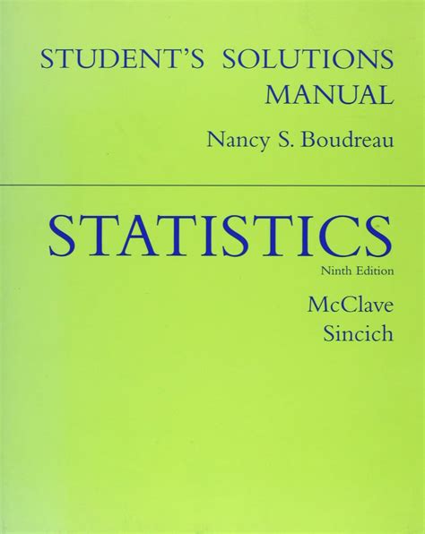 Statistics student solutions manual by nancy s boudreau. - 1975 1976 jaguar xjs repair shop manual original.