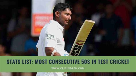 Stats: Most Consecutive 50s in Test Cricket (Innings)