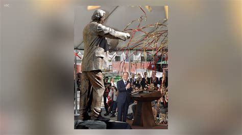 Statue of controversial USC founder suddenly gone