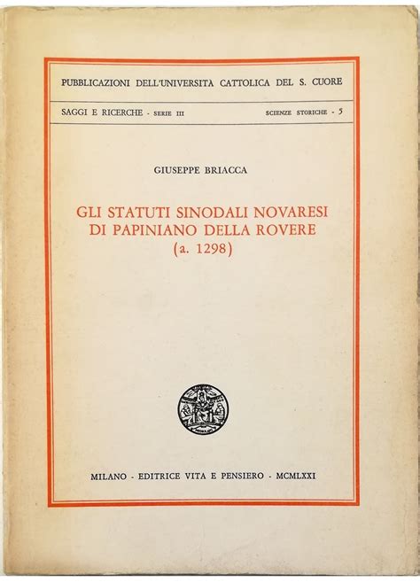Statuti sinodali novaresi di papiniano della rovere. - Guide to irish parish registers reprint.