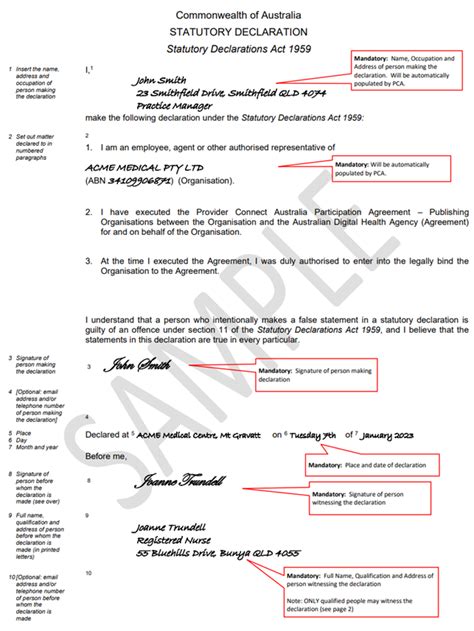 Statutory declarations and certified copies Medical Council