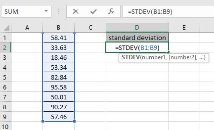 Stdev excel deutsch