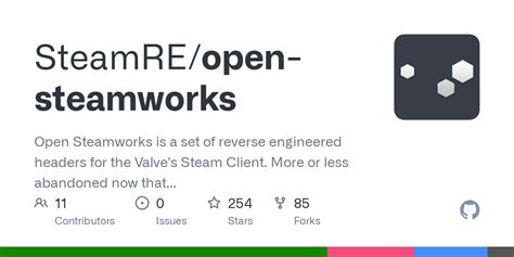 Steam client github.  More or less abandoned now that the Steamworks SD...