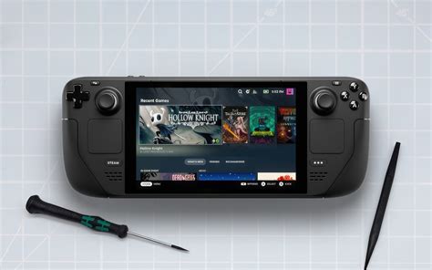 Experience the power and portability of Steam gaming on the go with the Valve Steam Deck 64GB - Black, A. This handheld device lets you play your favourite Steam games and features on a 7-inch touchscreen, with a custom AMD APU, 16GB of RAM, and a 40Wh battery. Buy, sell, or donate it at CeX, the UK's leading second-hand electronics retailer.. 
