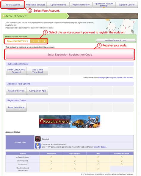 Here are the steps you'll need to follow to register Endwalker on your Mog Station Account: Log in to the Mog Station. Select the service account you want to register the code on. Select "Enter Expansion Registration Code" and follow the instructions. Endwalker is the new expansion for Final Fantasy XIV, released on December 3rd.
