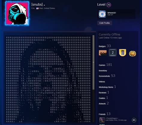 Steam info profile
