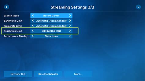 Steam link display resolution.  The default might not be optimal for everyone.  *This option...
