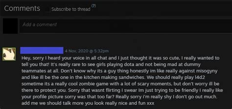 Steam profile copypasta. Comment i got on my steam profile. -rep In my home country it is considered very rude to burp into the face of another man, yet this small child kept burping into his computer microphone and making homosexual advances towards me, if you get him in your Team Fortress 2 match please vote to kick him, for he is a bad player and also a fucker of ... 