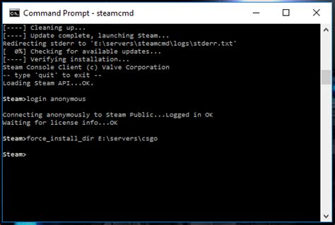 Steamcmd login with account.  Oct 28, 2023 · For example: <server d...
