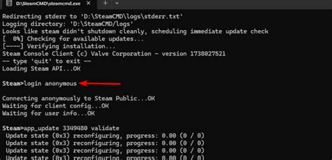 Steamcmd login with account.  steamcmd +login anonymous +app_update 1169370 +validate +qu...