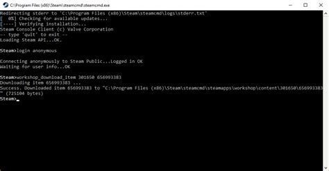 Steamcmd workshop download.  A command-line utility to download workshop item ...