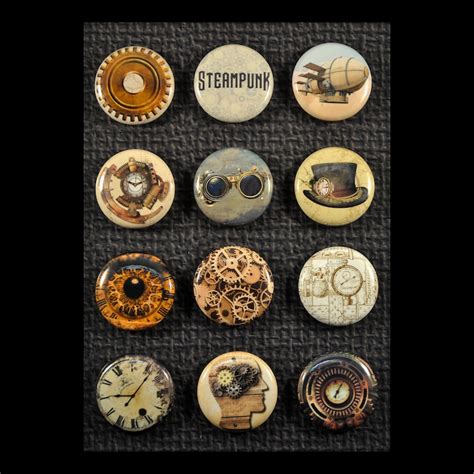 Steampunk buttons at Buttons.com Buttons.com