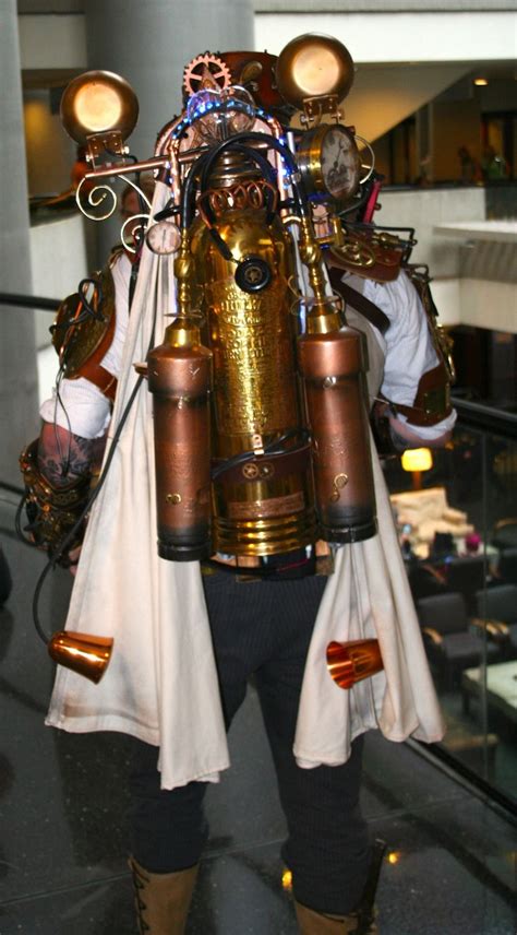 Steampunker jetpack. What I chose to do is a kid-friendly jetpack using inexpensive materials and items you can grab from your recycling bin. This is great craft to do with the younger steampunk enthusiasts, but you could easily elevate it to a more polished, adult jetpack. Really, your creativity and imagination is the only limit. 