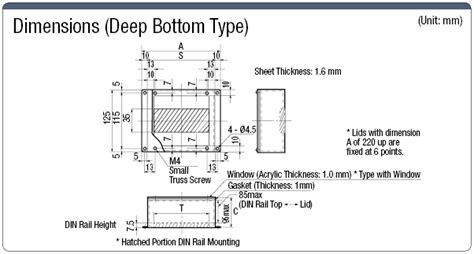 Steel Terminal Block Box, with Lid Model DIN Rail (BOXDTF-A120)