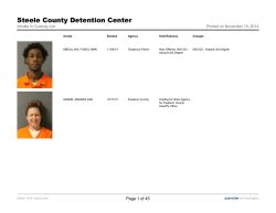 Steele county jail roster.  Navigate to the "Jail Roster" section o...