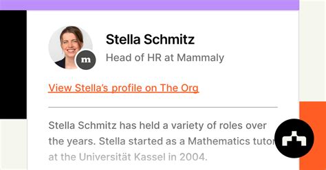 Stella Schmitz - Head of HR at Mammaly The Org