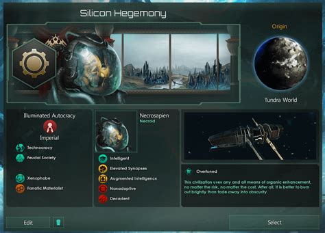 Stellaris tech rush build. I think my tech rush build was a egalitarian, fanatic materialist, technocracy, meritocracy. Overtuned is a good origin for it. Then optimised for tech pops. Just be wary of migration treaties, being egalitarian makes dip shit unoptimised pops difficult to deal with when they start filling up your planets and stealing your tech jobs. 