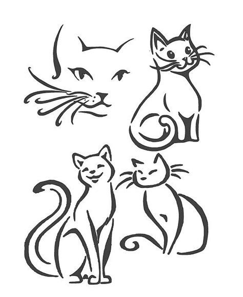 Stencils Crafts Templates Scrapbooking CAT STENCIL 3b A4 Mylar