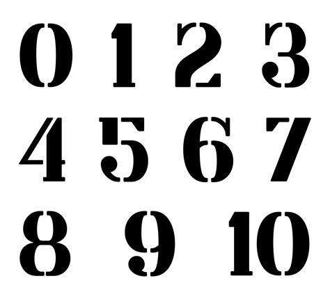 Stencils Numbers Printable