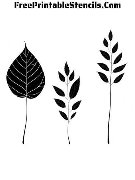 Stencils Of Leaves Printable