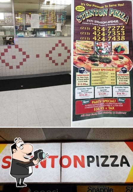 Stenton pizza. 7171 Stenton Ave. Philadelphia, PA 19138. (215) 424-7272. Website. Neighborhood: Philadelphia. Bookmark Update Menus Edit Info Read Reviews Write Review. 