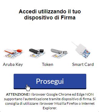 Step 1 - ordine rinnovo autenticandosi con Aruba Key