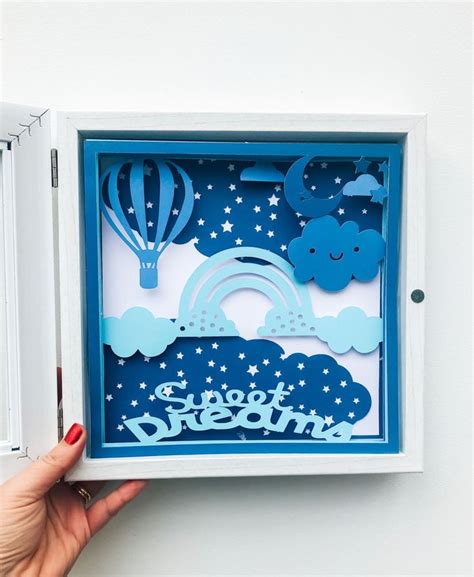 Step By Step How To Make A Cricut Shadow Box And Free Template in 2020 Paper art projects