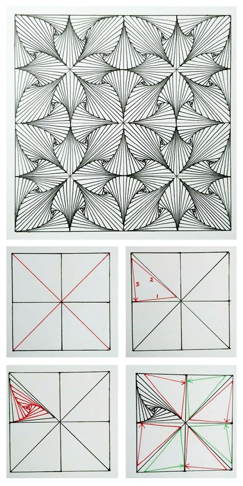 Step By Step Tangle Patterns