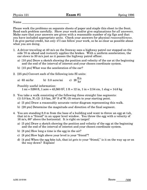 Step Down Transformers General Physics Past Paper Docsity