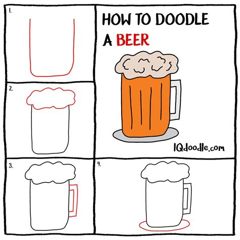 Step by Step How to Draw Beer Mug