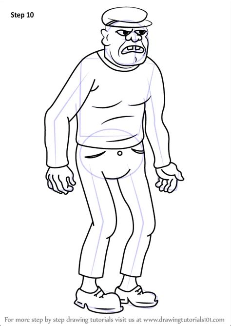 Step by Step How to Draw Criminal from Uncle Grandpa
