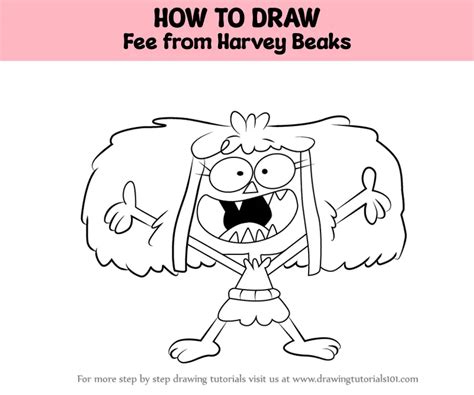 Step by Step How to Draw Fee from Harvey Beaks