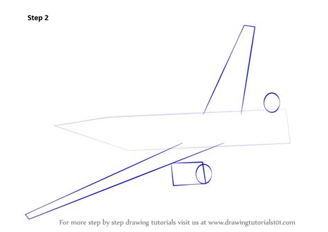 Step by Step How to Draw Flying Boeing Aeroplane