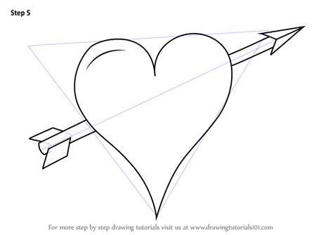 Step by Step How to Draw Heart with Arrow