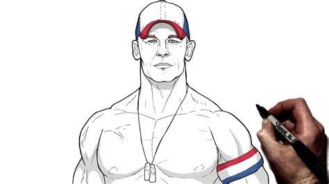 Step by Step How to Draw John Cena in 2021