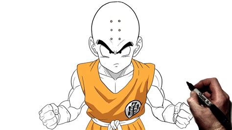 Step by Step How to Draw Krillin from Dragon Ball Z