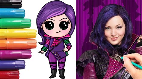 Step by Step How to Draw Mal from Descendants