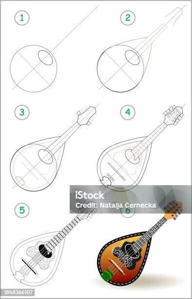 Step by Step How to Draw Mandolin