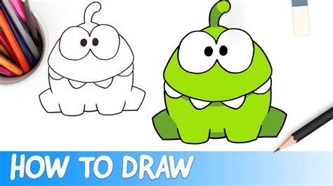 Step by Step How to Draw Om Nom from Cut the Rope