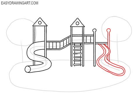 Step by Step How to Draw Playground Scene