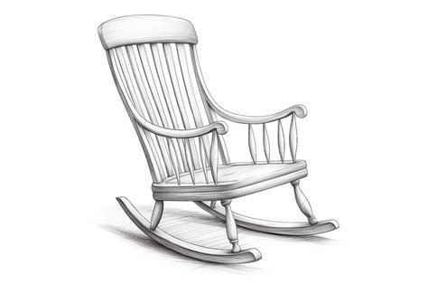 Step by Step How to Draw Rocking Chair