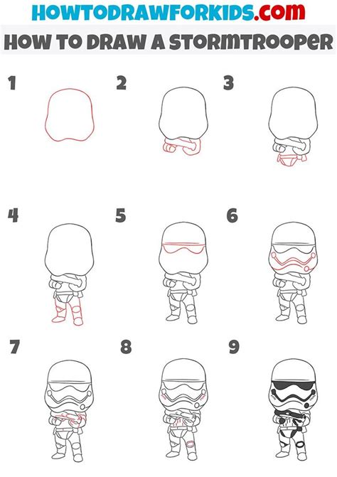 Step by Step How to Draw Stormtrooper from Star Wars