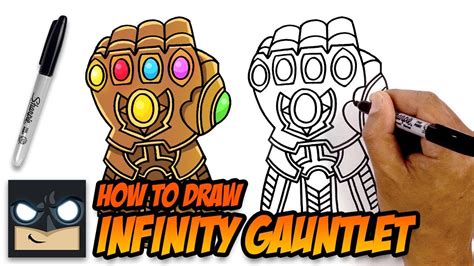 Step by Step How to Draw The Infinity Gauntlet from Avengers Infinity