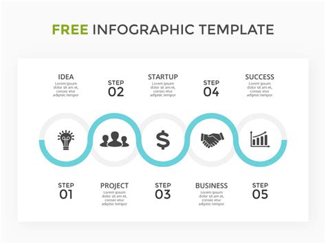 Step by Step Infographic Template Free PSD Template PSD Repo