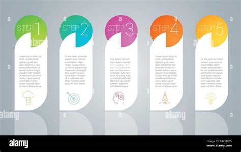 Step by Step Vector Template Stock Vector Illustration of