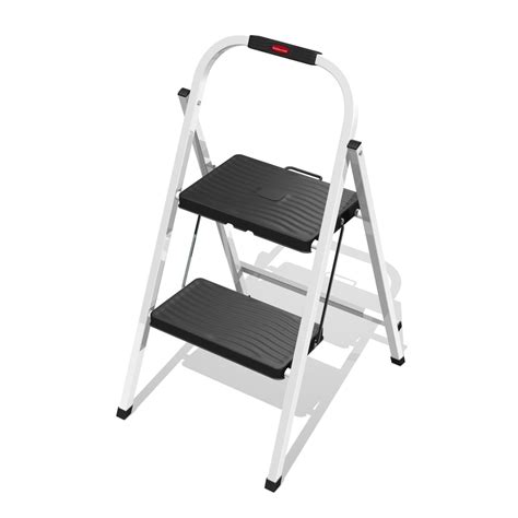 9. Hailo. 2-Step 330-lb Capacity White Steel Foldable Step Stool. Find My Store. for pricing and availability. 5. Cosco. 3-Step 225-lb Capacity Blue Steel Foldable Step Stool. Find My Store.. 