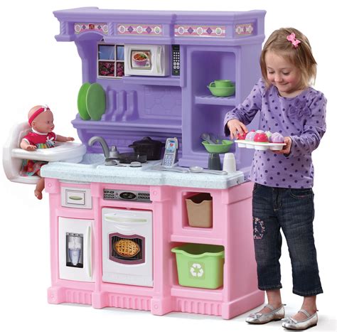 Details. Little chefs can’t wait to whip up some fun with the Best Chef’s Kitchen™ pretend kitchen playset by Step2. The stylish, open design and fresh colors complement any play area and allow for engaging social play! Toddlers will have a blast pretending to cook on the pretend stovetop burner that features real lights and sounds, as .... 